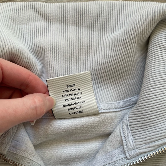 Varley Women’s Milano Half Zip Sweatshirt Sz S Light Blue EUC - Picture 5 of 15